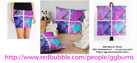 red bubble purple heart banner